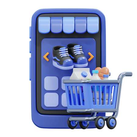 Shopping en ligne  3D Icon