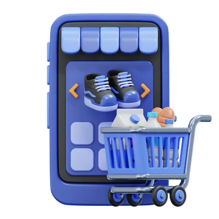 Shopping en ligne  3D Icon