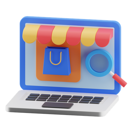 Shopping en ligne  3D Icon