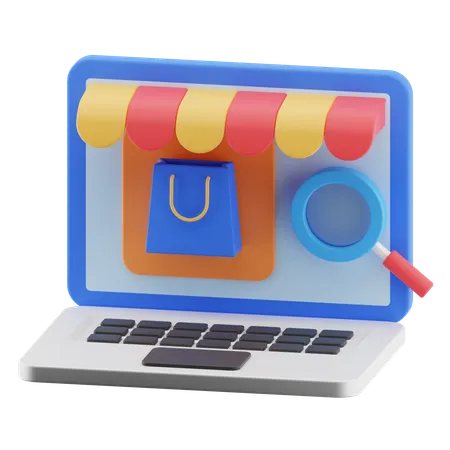 Shopping en ligne  3D Icon