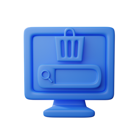 Shopping en ligne  3D Icon