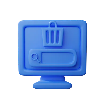 Shopping en ligne  3D Icon