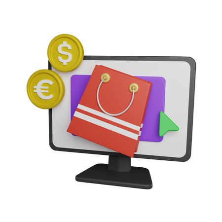 Shopping en ligne  3D Icon