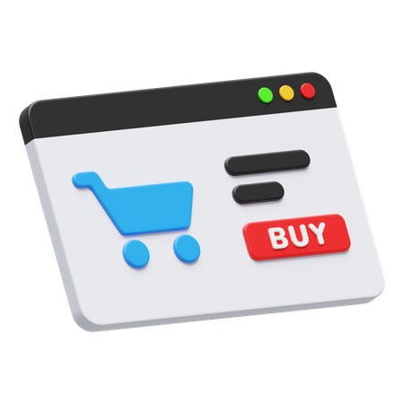 Shopping en ligne  3D Icon