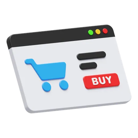 Shopping en ligne  3D Icon