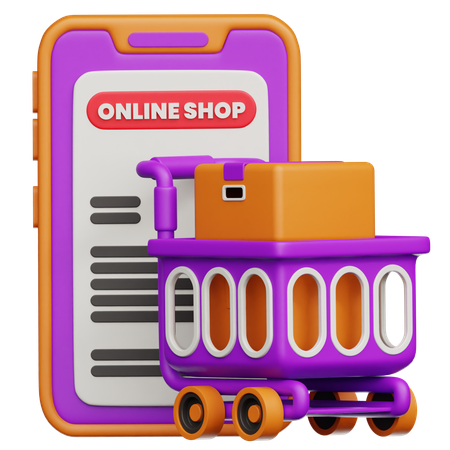 Shopping en ligne  3D Icon