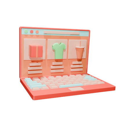 Shopping en ligne  3D Icon