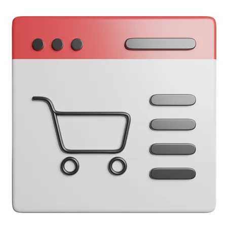 Shopping en ligne  3D Icon