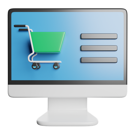 Shopping en ligne  3D Icon