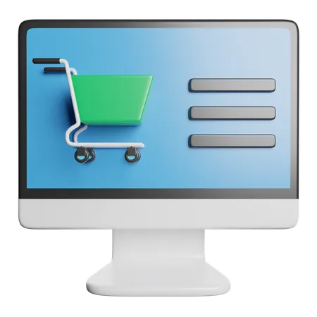 Shopping en ligne  3D Icon