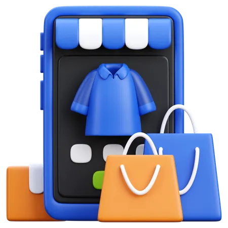 Shopping en ligne  3D Icon