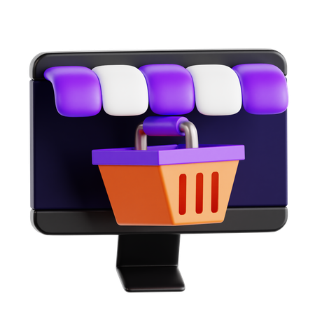 Shopping en ligne  3D Icon