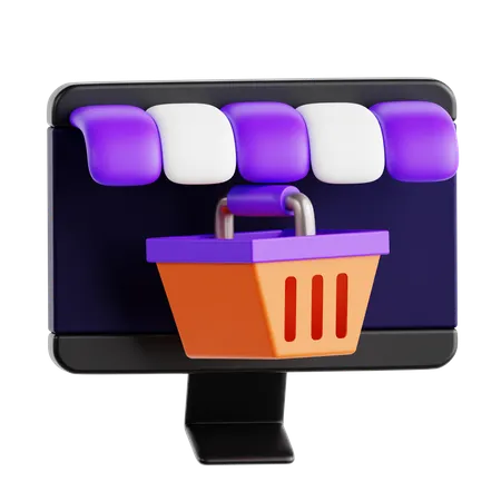 Shopping en ligne  3D Icon