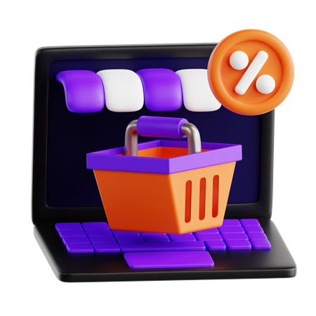 Shopping en ligne  3D Icon