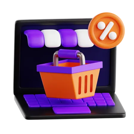 Shopping en ligne  3D Icon