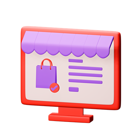 Shopping en ligne  3D Icon