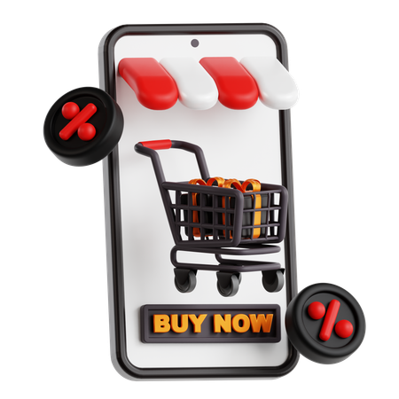 Shopping en ligne  3D Icon