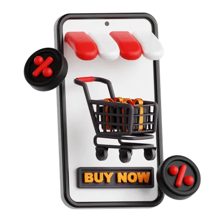 Shopping en ligne  3D Icon