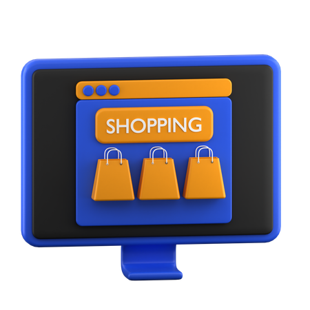 Shopping en ligne  3D Icon