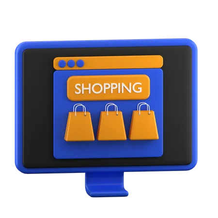 Shopping en ligne  3D Icon