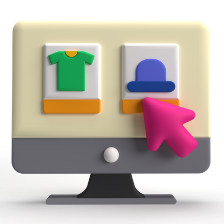 Shopping en ligne  3D Icon