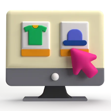 Shopping en ligne  3D Icon