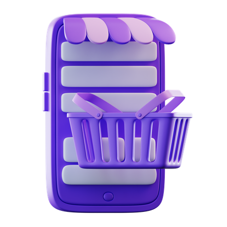 Shopping en ligne  3D Icon