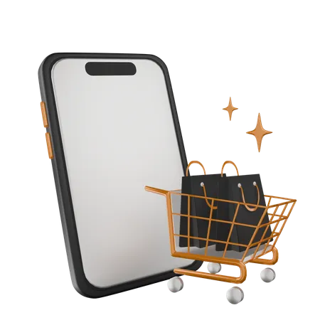 Shopping en ligne  3D Icon