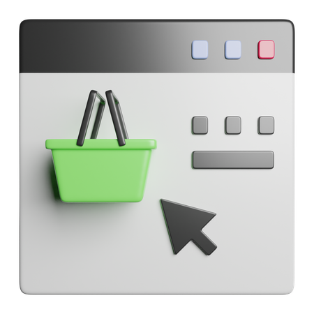 Shopping en ligne  3D Icon