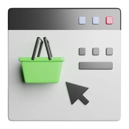 Shopping en ligne  3D Icon