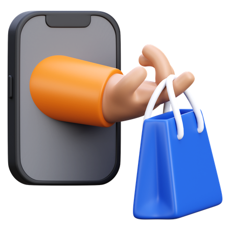 Shopping en ligne  3D Icon