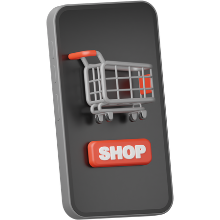 Shopping en ligne  3D Icon