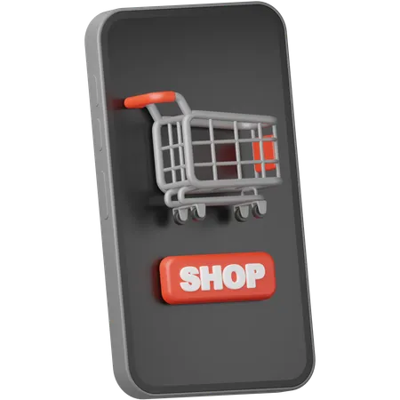 Shopping en ligne  3D Icon