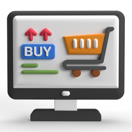 Shopping en ligne  3D Icon