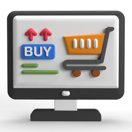 Shopping en ligne  3D Icon