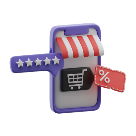 Shopping en ligne  3D Icon