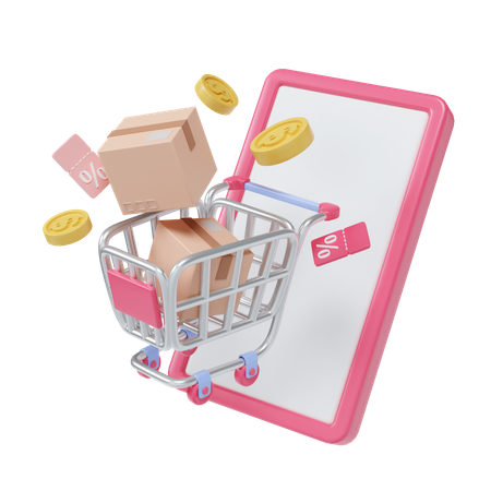 Shopping en ligne  3D Icon