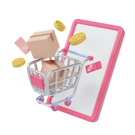 Shopping en ligne  3D Icon