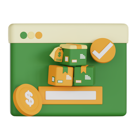 Achats en ligne  3D Icon