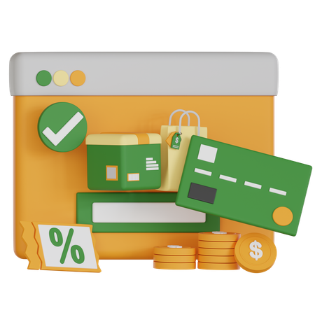 Achats en ligne  3D Icon