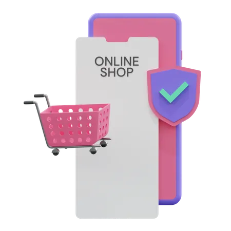 Shopping en ligne  3D Illustration