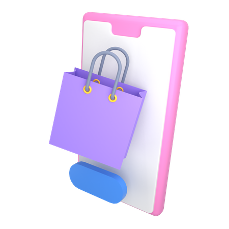 Shopping en ligne  3D Illustration