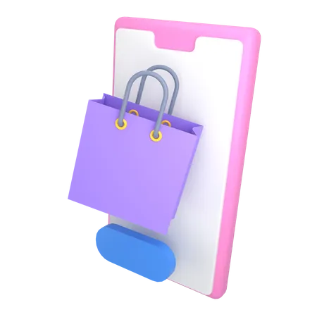 Shopping en ligne  3D Illustration