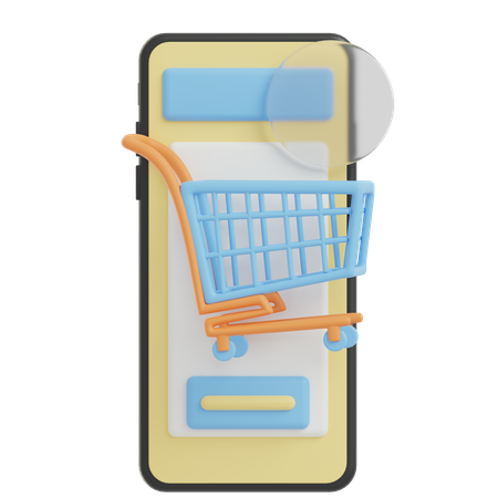 Shopping en ligne  3D Illustration