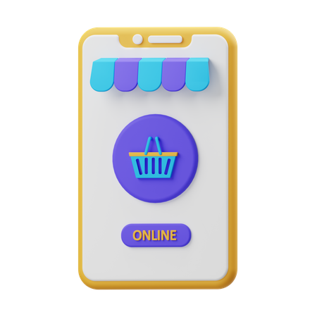 Shopping en ligne  3D Illustration