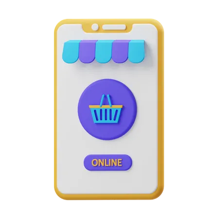 Shopping en ligne  3D Illustration