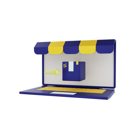 Shopping en ligne  3D Illustration