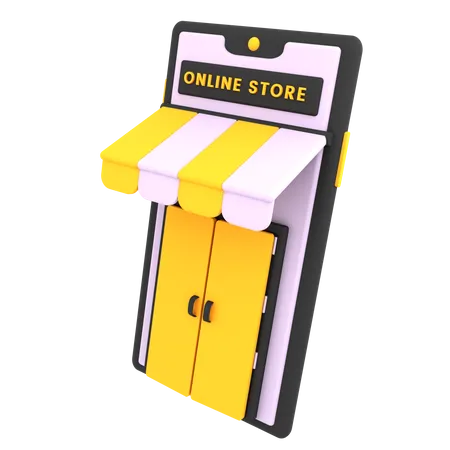Shopping en ligne  3D Illustration