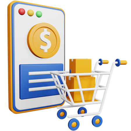 Shopping en ligne  3D Icon