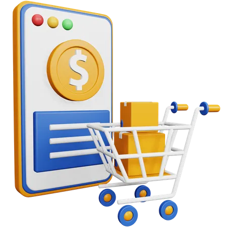 Shopping en ligne  3D Icon